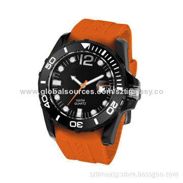 Luxury plastic watch, suitable for diving, outdoor sports